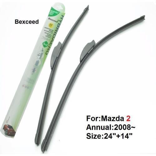 24"+14" High Quality Bexceed of Car windshield flat wiper blade for Mazda 2. 2008