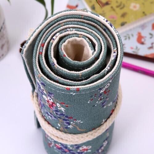 School Pencil Bag Pencil Pouch Girl Cosmetic Brush Bags Office Stationery Canvas Pencil Case Creative Gift