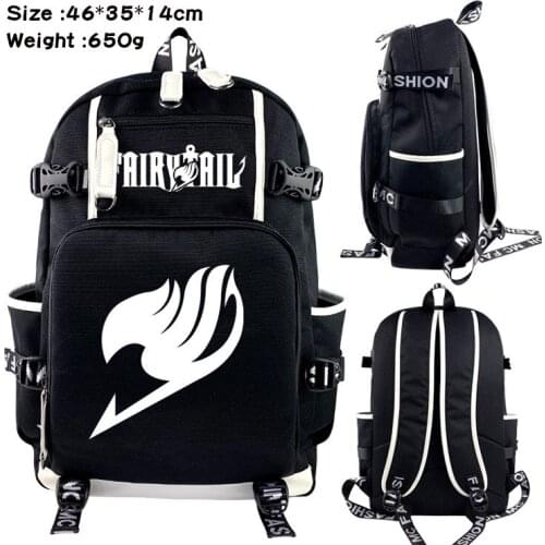 Fairy Tail Cosplay Student School Shoulder Bag Backpack Teentage Laptop Travel Rucksack Gift