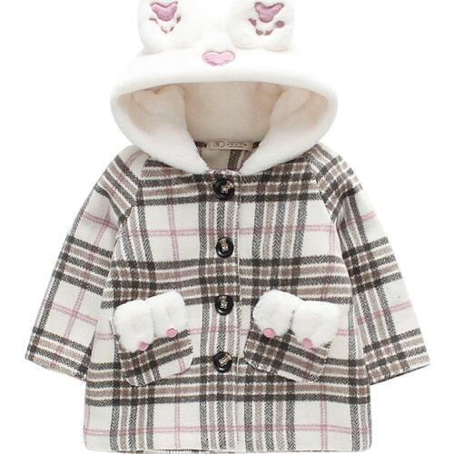 Girl hooded cute coat thick coat