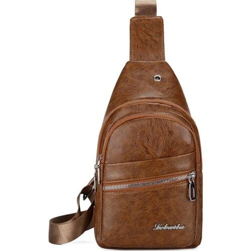 High-quality Pu Material Messenger Bags Outdoor Travel Multifunctional Male Shoulder Bags Mens Fashion Waterproof Shoulder Bag