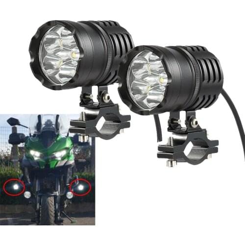 Motorcycle LED Fog Light Spotlight Work Light Auxiliary Headlight 12V Motorbike Driving lights led foglight with Switch