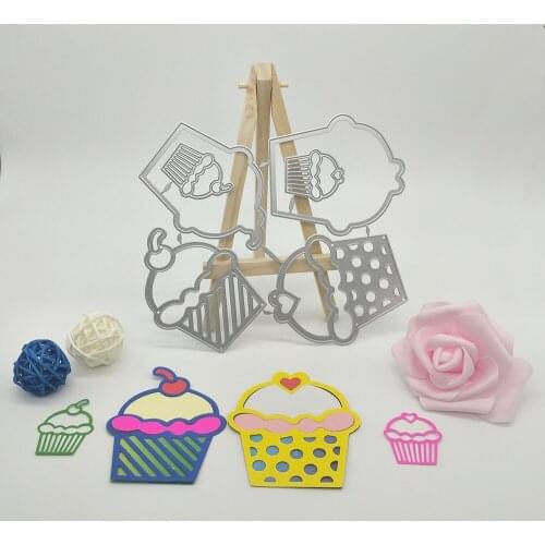 Cake, ice cream metal cutting mold collection stamp carving paper card stamping die new DIY die, 4 pieces