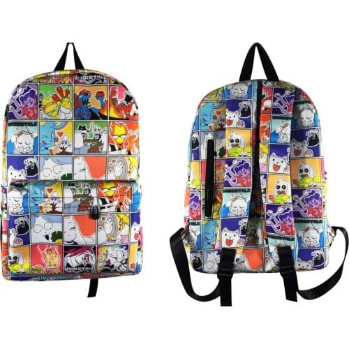 Undertale Anime Collection Book Bag Backpack Mochila Student Travel Rucksack PU Leather Outdoor SchoolBag