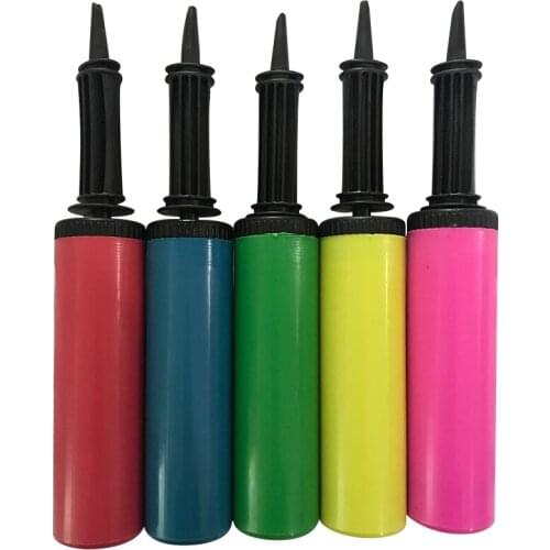Balloon Pump Plastic Hand Push Balloon Inflator Portable Handheld Balloon Air Inflator Party Decoration Supplies Color Random