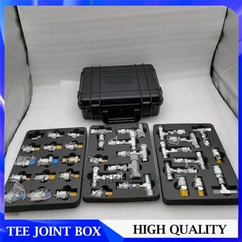 High Quality Hydraulic Parts Pressure Gauge Set Diagnostic Test Kits Pressure Tee Joint Box Diagnostic Tool