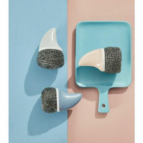 New 1PCS Dish Cleaning Ball Pot Brushs Stainless steel Decontamination Brush Scourer Scrub Rust Remover Dish Cleaning Scrubber