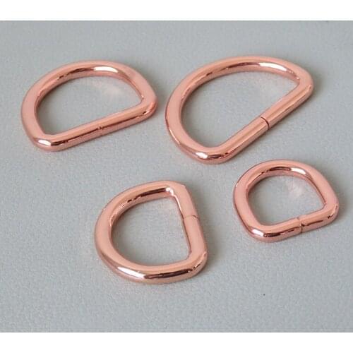 20Pcs/Pack Wholesale Metal D Semicircle Ring For Bag Backpack Straps Purse Shoes Cat Dog Collar Dee Buckles DIY Accessories