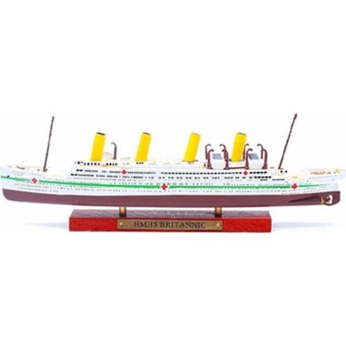 21CM Cruise HMT Titan Sister Royal Britannic Medical Ship Model Ocean Liner Toy Boys Alloy Ship Metal Boat Collectible Display