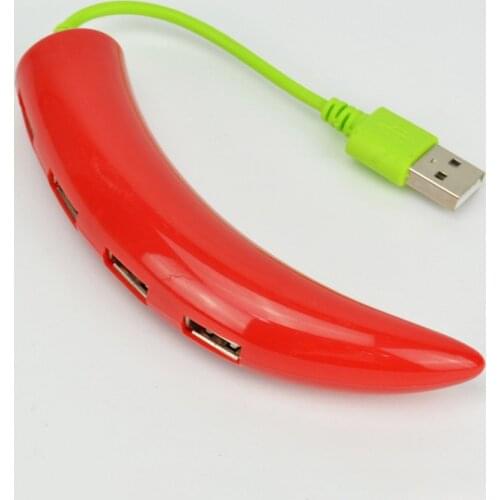 4 Port Portable USB 2.0 Hub for Laptop, Windows, Tablet, PC, High Speed USB 2.0 4 Ports HUB Splitter Adapter, Red, Green