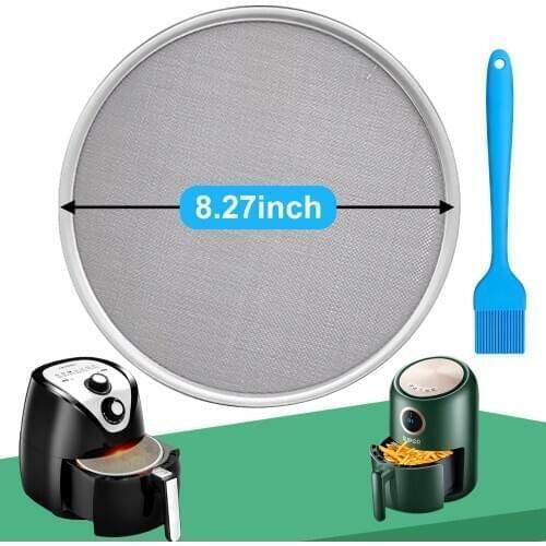 Air Fryer Accessories Splash Lid Screen Oil-Proof Net Stainless Steel Oil Splash Fine Mesh Air Frying Pot Splatter Screen Guard