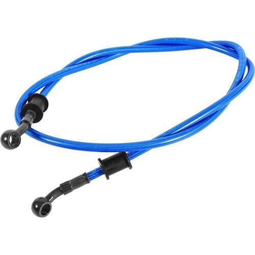Car-Styling 120cm Motorcycle Braided Stainless Steel Brake Clutch Oil Hose Line Pipe Blue New