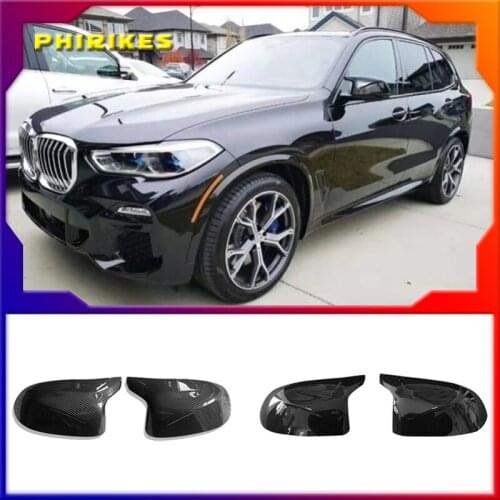 Auto Car Rear View Side Mirror Cover Trim for BMW F25 X3 F26 X4 F15 X5 F16 X6 14-18 Carbon Fiber Style