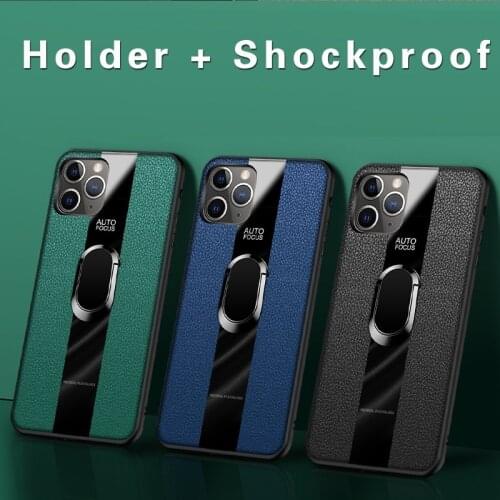Casing iphone 11 pro max phone Case Shockproof Armor Car Magnetic Ring Stand Phone Cover with holder for apple 11