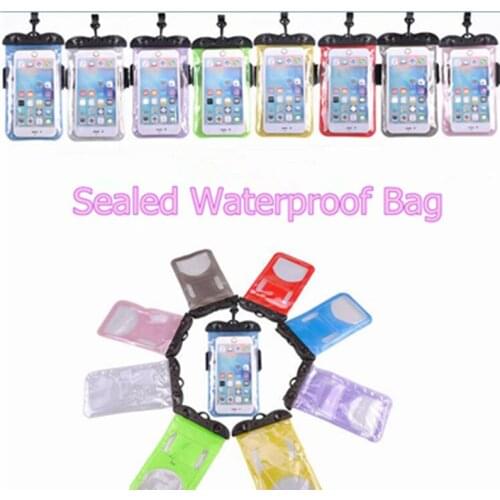 100% Sealed Waterproof Bag Pouch Phone Case PVC For Apple iPhone 6 6S Plus 5S 5c SE For Samsung S6 Edge S7 Edge S5 P8 For LG