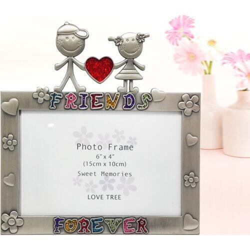 6 inch Photo Frame Metal Art Craft Fashion Creative Gift Home Decor Desktop Ornaments Friends Gift