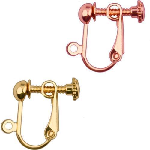 10pcs French Ear Clip Spiral Earrings Woman Part Round Line DIY Jewelry Marking Accessories Findings
