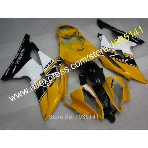 Hot Sales,For Yamaha YZF600 R6 08 16 YZF-R6 2008 2016 Fairing Kit Yellow Black White YZF Bodywork (Injection molding)