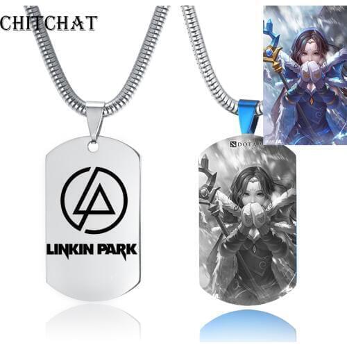 Customized Necklace Engrave Name Date Photo Pendant Necklaces Personalized Movie Music Game Stainless Steel Necklaces For Gift