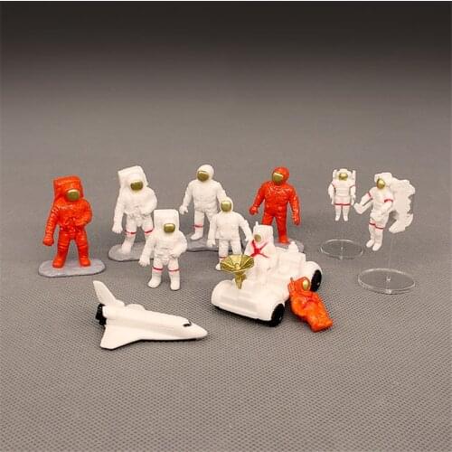 Spacecraft Model Figurine Astronaut Mini Small Space Vehicle Rover Space Spaceship DIY Model Action Figures Toys Doll Home Decor