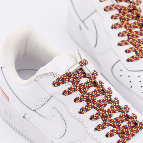 2021Fashion Elastic Sports Shoelaces Flat Bottom No Shoelaces Shoe lace Childrens Quick Free Shoe lace Unisex Lazy Elastic lace