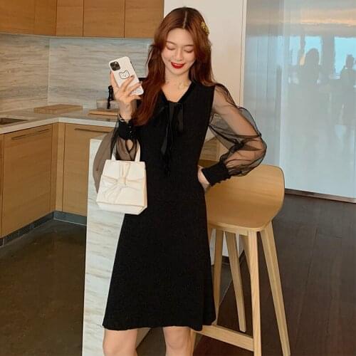 3802# Maternity Clothes Nursing v-neck Spring Autumn Long Sleeves Easy Matching postpartum Dress for Pregnant Women