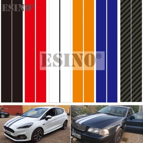 One Pair of New Styling Stripe Car Hood Covers Vinyl Sports Decal Head Decorative Sticker Car Accessories 12 x 120 cm