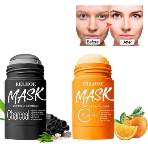 VC Whitening Mask Stick Bamboo Charcoal Deep Clean Mud Blackhead Remover Oil Control Face Mask Stick Cleaning Mask Skin Care