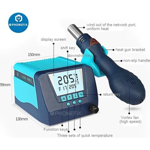 Bakon Bk880 Hot Air Rework Station Lead-Free Desoldering Station Constant Temperature Adjustable Hot Air Gun Soldering Station