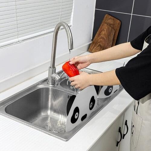 Kitchen Sink Fruit Vegetable Washing Anti-water Board Baffle Plate With Sucker Sink Water Splash Guards Screen For Dish