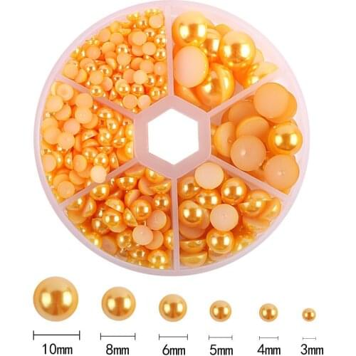 3-10mm semi-circular imitation pearl box color nail mobile phone DIY decorative material clothing accessories wholesale jewelry