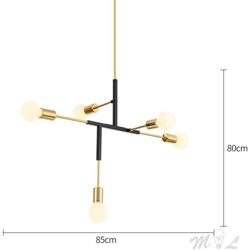 Post Modern Ceiling Chandelier Led Lustre Gold Metal Hanging Lamps for Living Room Hanglamp Fixtures Home Deco Chandeliers