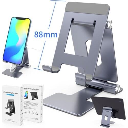 Folding Phone Bracket Tablet Computer Stand Extendable Desktop Bracket Lazy Aluminum Alloy Bracket For IPad Huawei Phone Holder