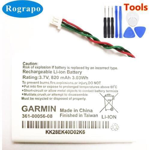 New 3.7V 820mAh 361-00056-08 Replacement Battery For Garmin Drive 60LM GPS Bateria Batterie Accumulator 3-Wire Plug