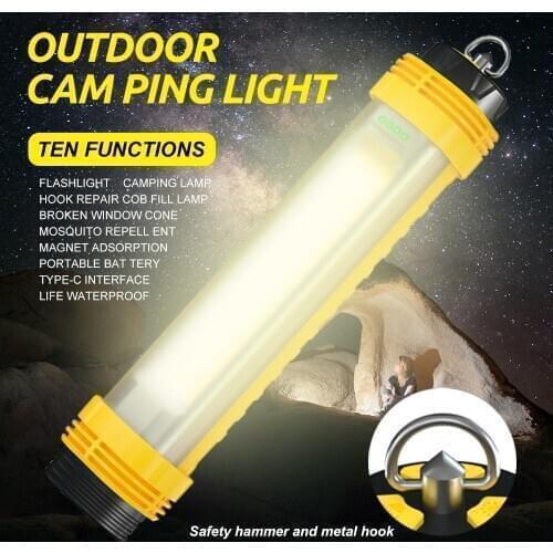 Super Bright Portable Lanterns XPG+COB Work Light USB Rechargeable With Built-in Battery Waterproof Warning Light Zoom 3 Modes