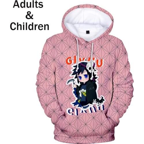 2020 New Pinted 3D Comic Demon Slayer Hoodies Men Women Sweatshirts New Kids Pullover Autumn Long Sleeve Hooded