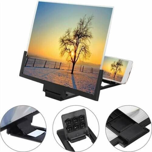 14 inch Universal Phone Screen Magnifier Eyes Protection Display Magnifier Foldable HD 3D Video Cell Phone Amplifier Stand