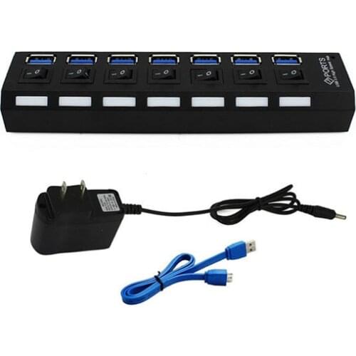 USB3.0 HUB 7-port splitter 3.0 hub 3.0 with switch HUB computer splitter speed version