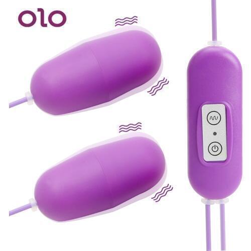 OLO Clitoris Stimulator Bullet Vibrator 12 Frequency USB Vibromasseur Dual Vibrating Egg Sex Toys for Woman Female Adult Product