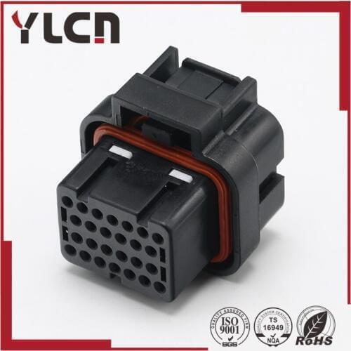 High quality 26pin auto computer ECU connector, 26 way electric black oil gas connector 3-1437290-7