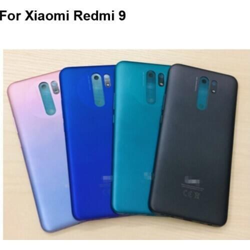 For Xiaomi Redmi 9 Back Battery Cover Door Housing case Rear Glass Replace parts For Xiao mi Redmi 9 Redmi9