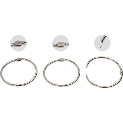 100pcs shower curtain slip ring rust-proof metal shower curtain ring curtain hook bar clip bathroom accessories