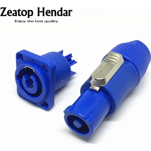 10Sets Powercon Connector 3Pin Power CON Type A NAC3FCA+NAC3MPA-1 Chassis Plug Panel Connector for LED Screen Stage Lighting