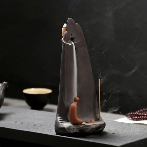 With 10Pcs Incense Cones Backflow Incense Cones Burner Incense Stick Holder Senser