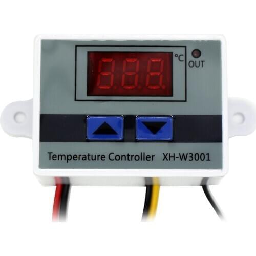 10A 12V 24V 220VAC Digital LED Temperature Controller XH-W3001 For Incubator Cooling Heating Switch Thermostat NTC Sensor