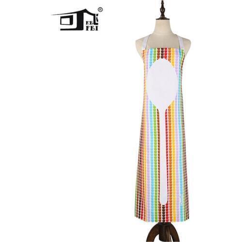 2018 New Design 100% Cotton Colorful Women Kitchen Apron Chefs Cook BBQ Christmas Apron Long Aprons