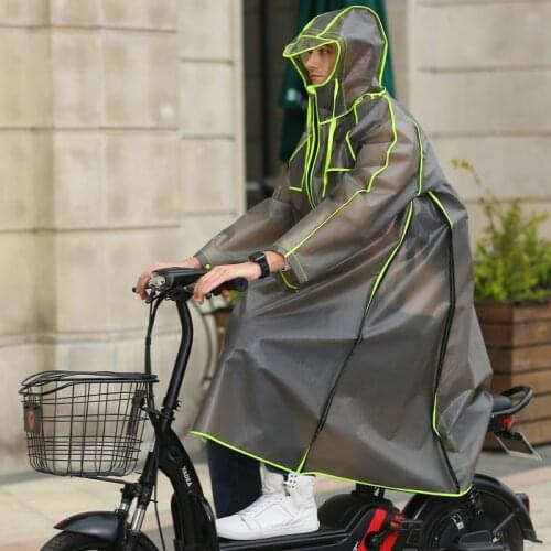 2021 EVA High quality Mens Womens Cycling Bicycle Bike Raincoat Rain Cape Poncho Hooded Windproof Jacket Mobility Scooter Cover
