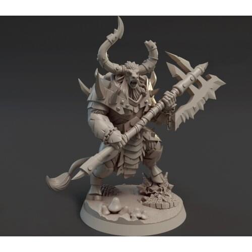 38mm 56mm Resin Model Minotaur Warrior Figure Unpainted DW-011