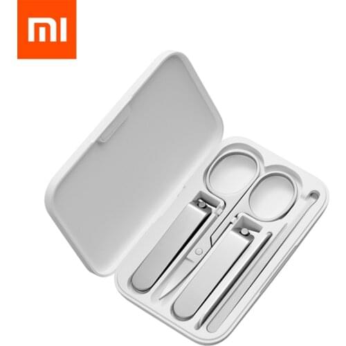 5pcs Xiaomi Mijia Stainless Steel Nail Clippers Set Trimmer Pedicure Care Clippers Earpick Nail File Professional Beauty Tools