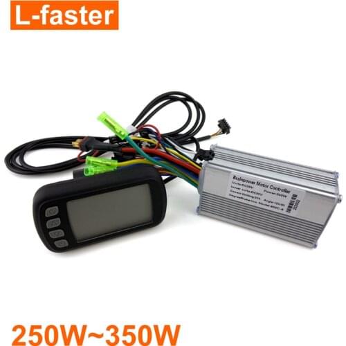 250W 350W Electric Bicycle Brushless Controller And LCD Display Compatible With Sensorless Brushless Motor